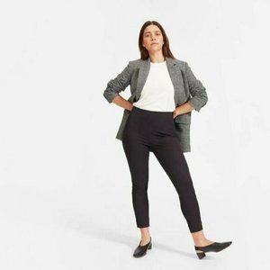 Everlane Cropped Pants Black Side Zip Skinny